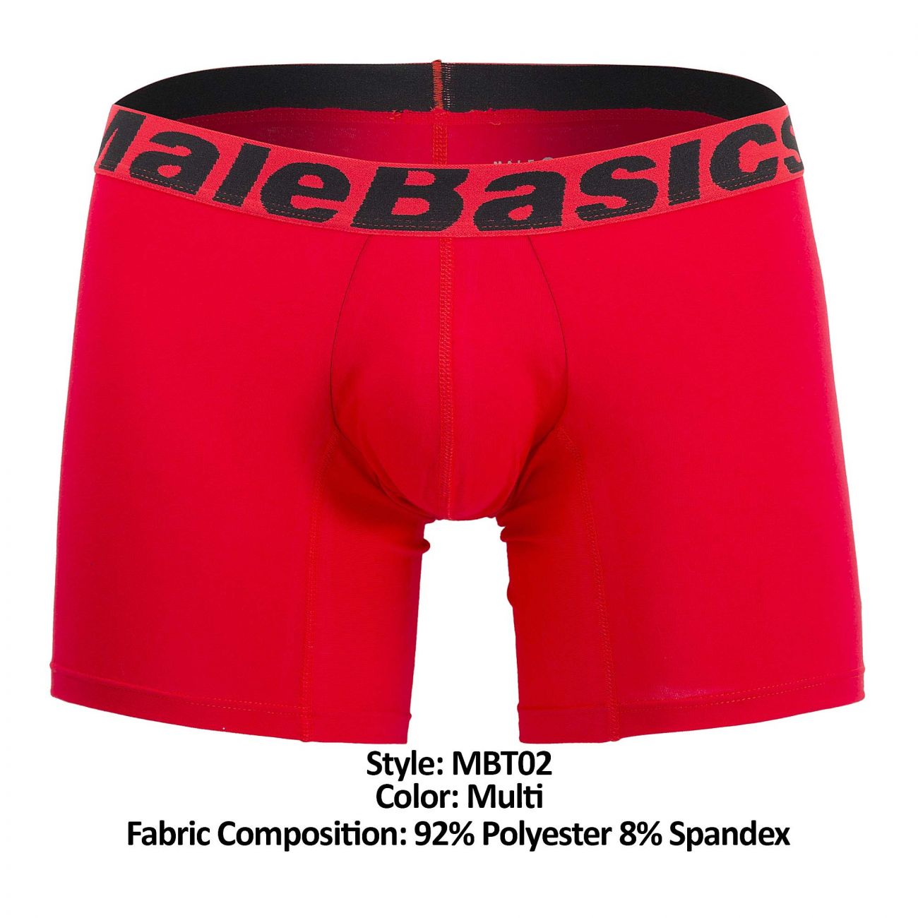 MaleBasics MBT02  3PK Boxer Briefs Multi