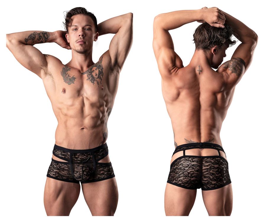 Male Power 126-289 Lucifer Cut Out Short Black