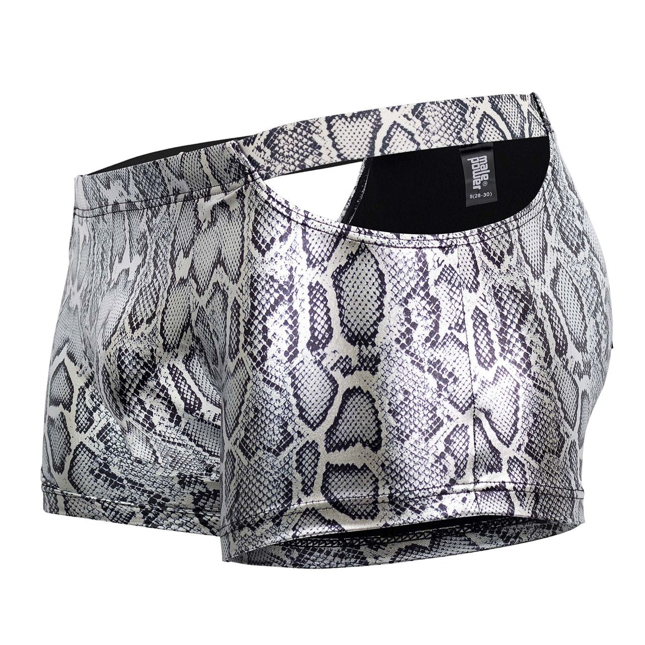 JCSTK - Male Power 153-282 S-naked Pouch Short Silver-Black