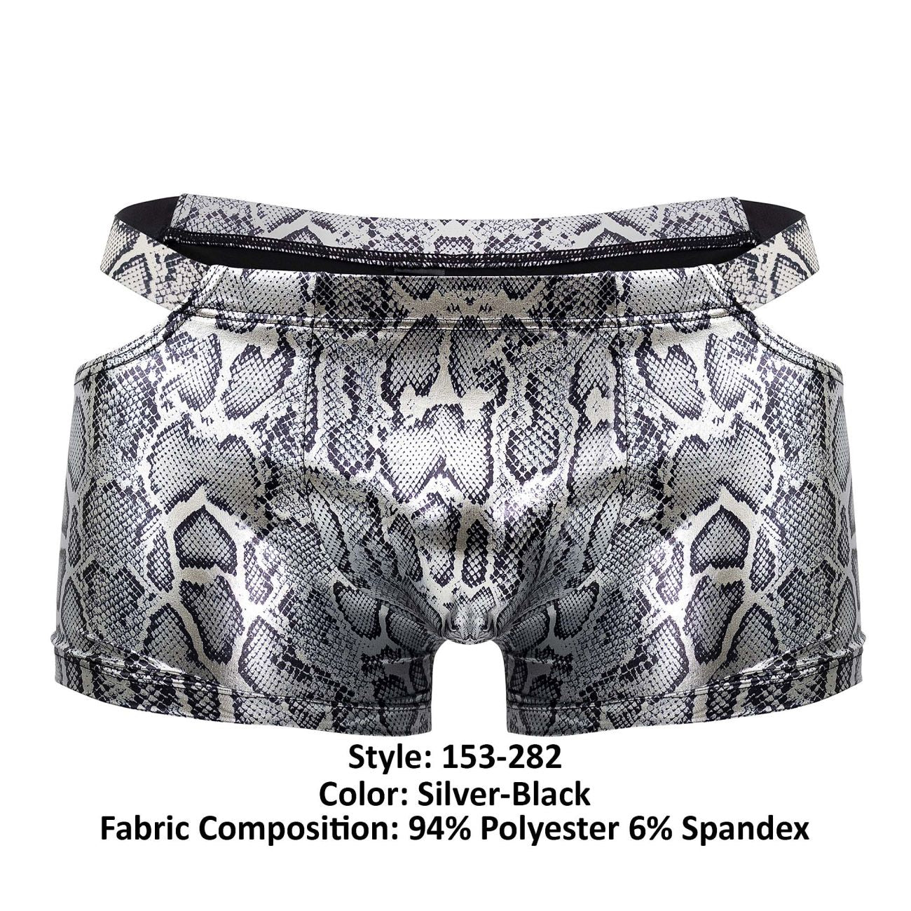 JCSTK - Male Power 153-282 S-naked Pouch Short Silver-Black