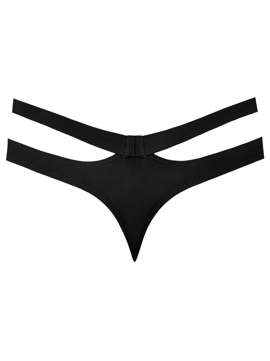 Male Power 237-308 Mens Soft & Eco Cozy Cutout Thong Black