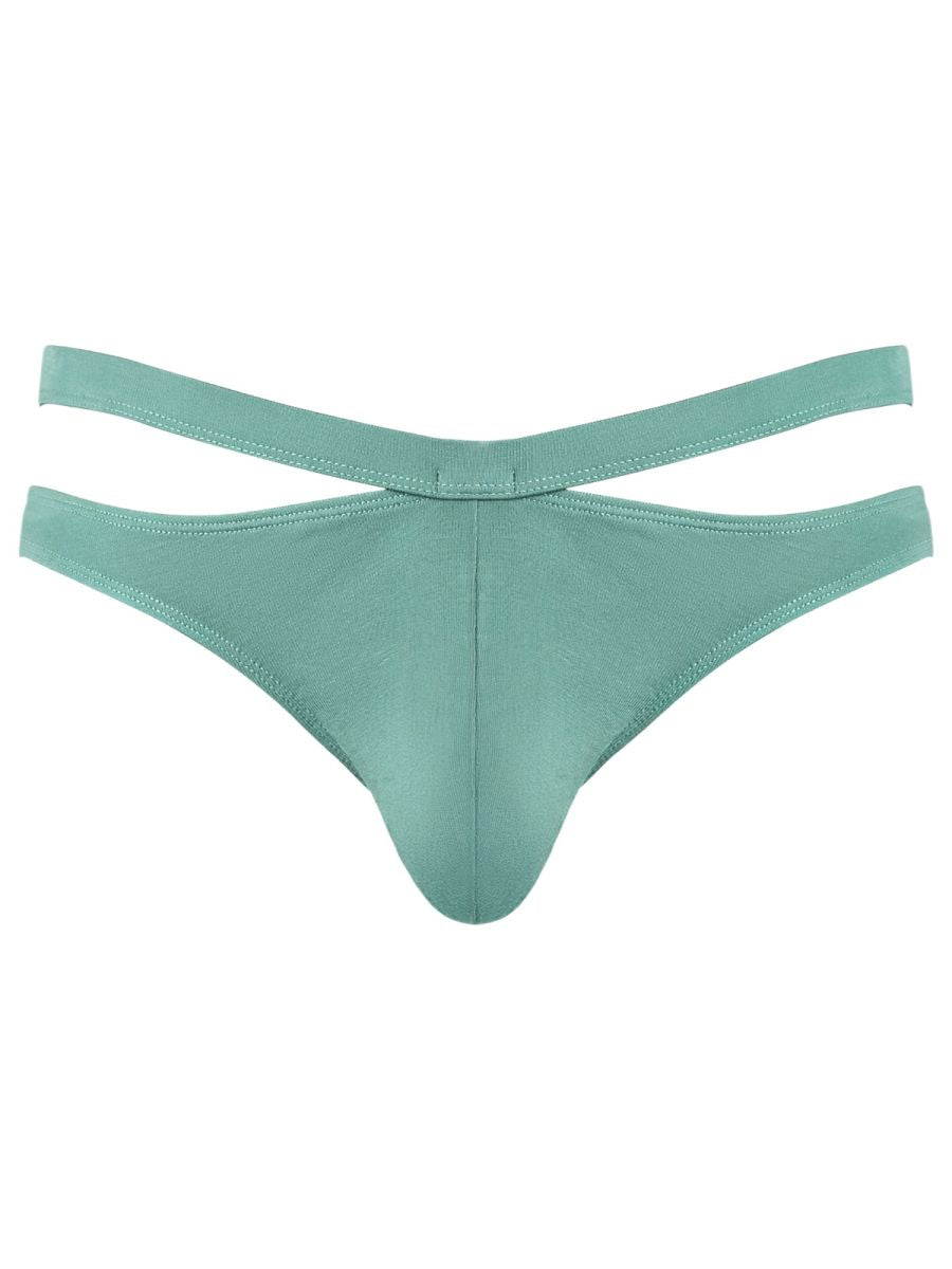 Male Power 237-308 Mens Soft & Eco Cozy Cutout Thong Green