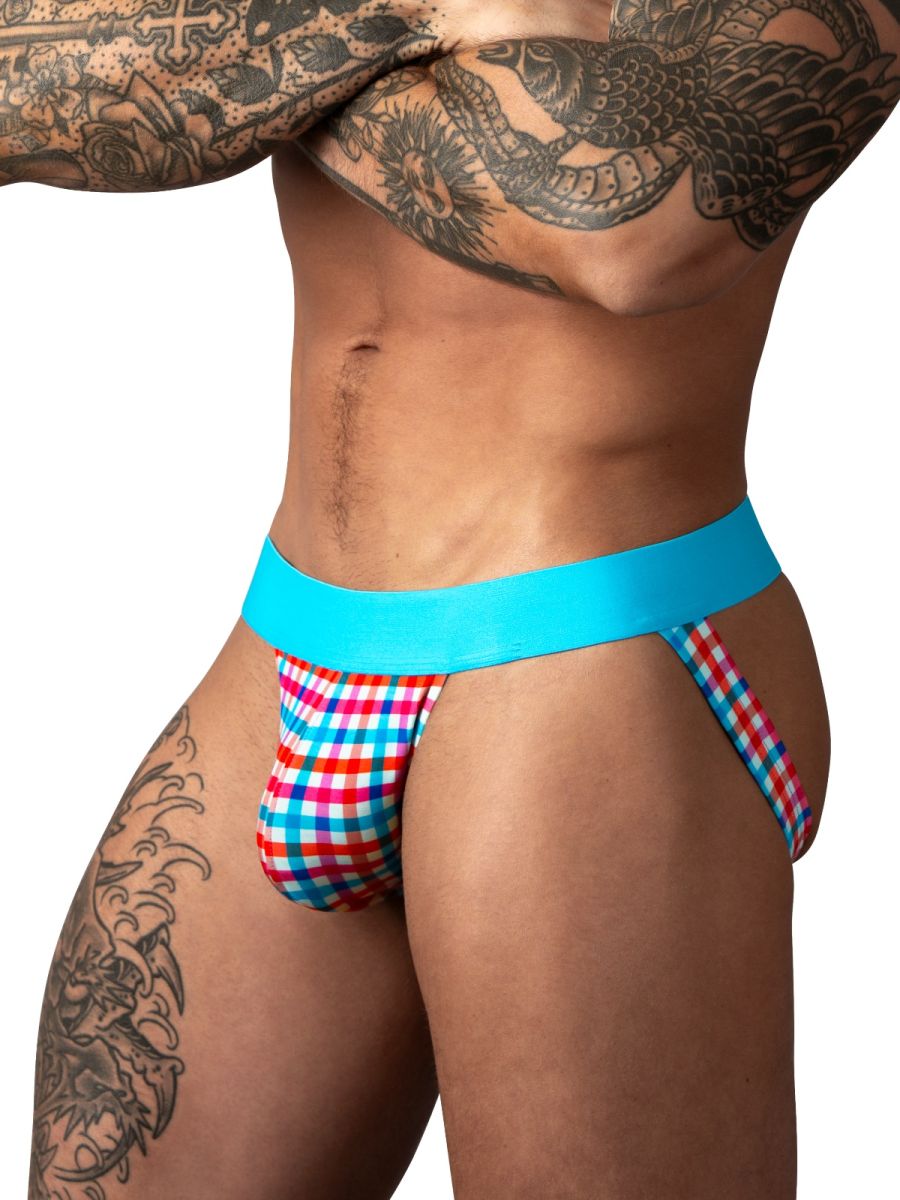 Male Power 349-306 Mens So Comfy Gingham Jock Multi