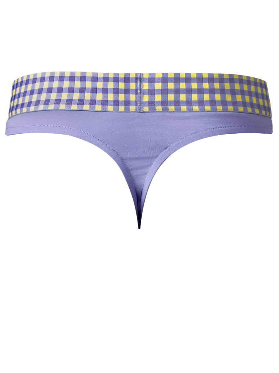 Male Power 413-306 Mens So Comfy Gingham Thong Purple