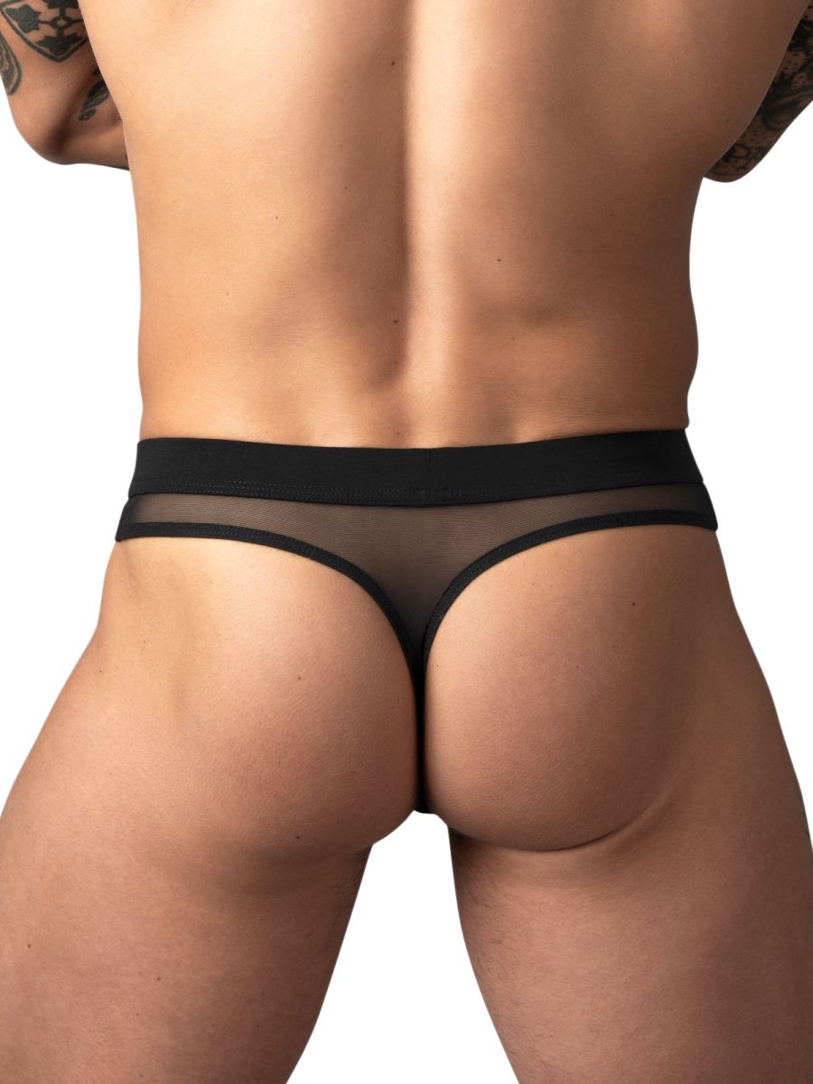 Male Power 442-307 Male Sheer Mesh 2 Bong Thong Black
