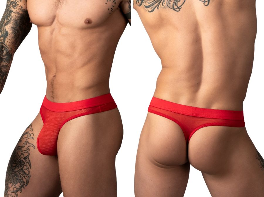 Male Power 442-307 Male Sheer Mesh 2 Bong Thong Red