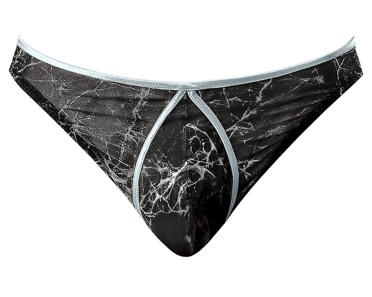 Male Power 461-290 Marble Mesh Mini Thong Black