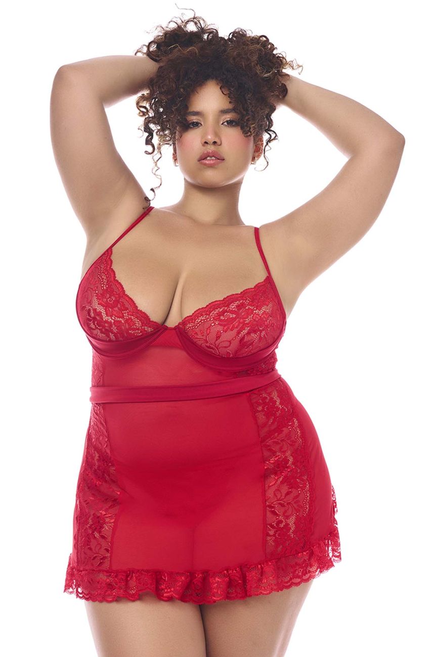 Mapale 7507X Babydoll with matching G-String