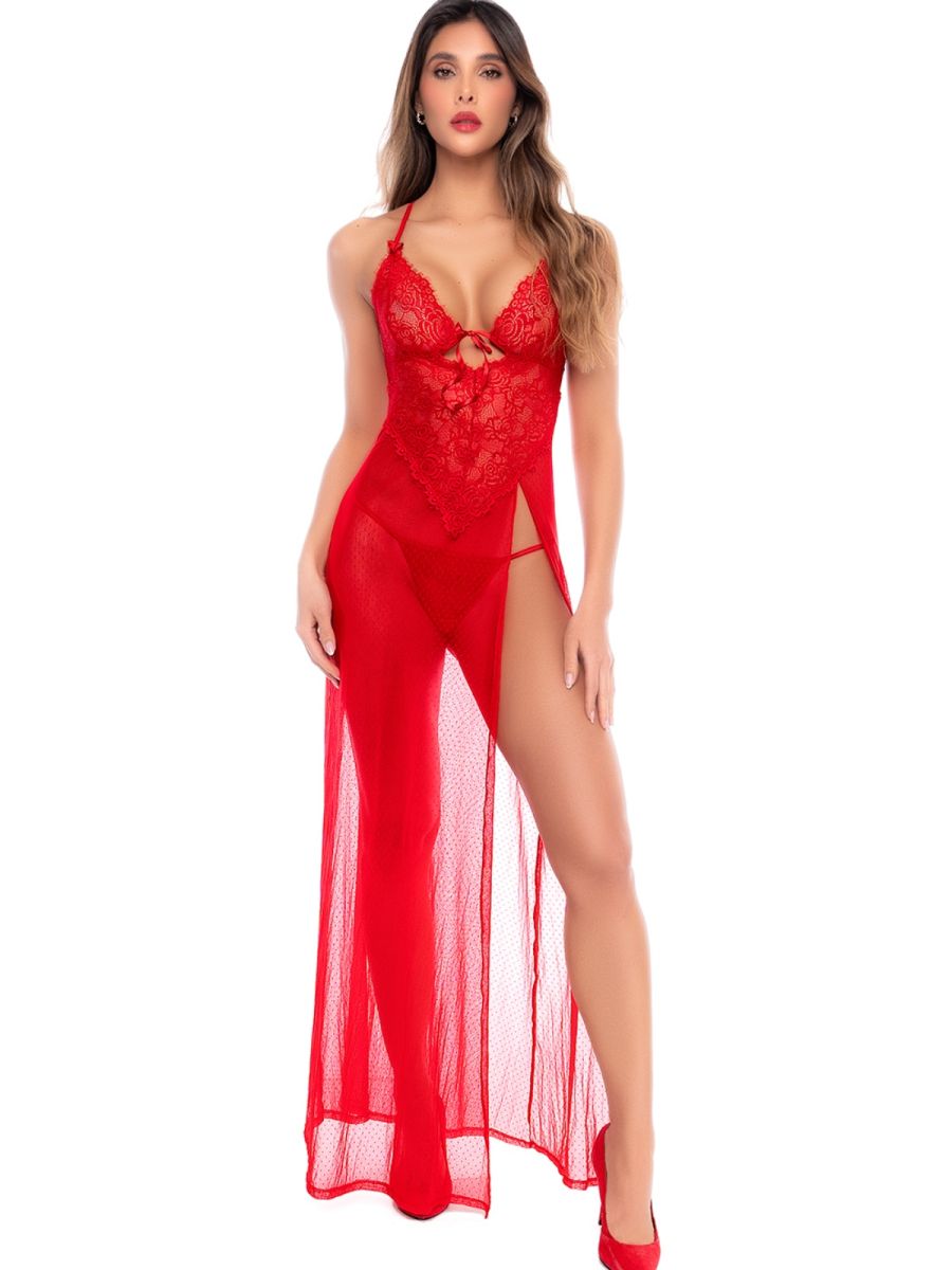 Mapale 7649 Long Gown with matching Thong Color