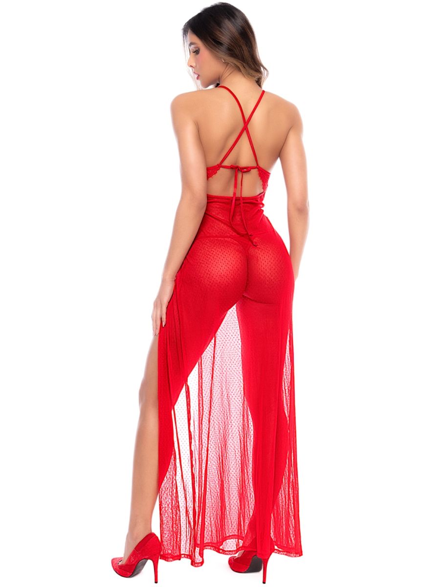 Mapale 7649 Long Gown with matching Thong Color