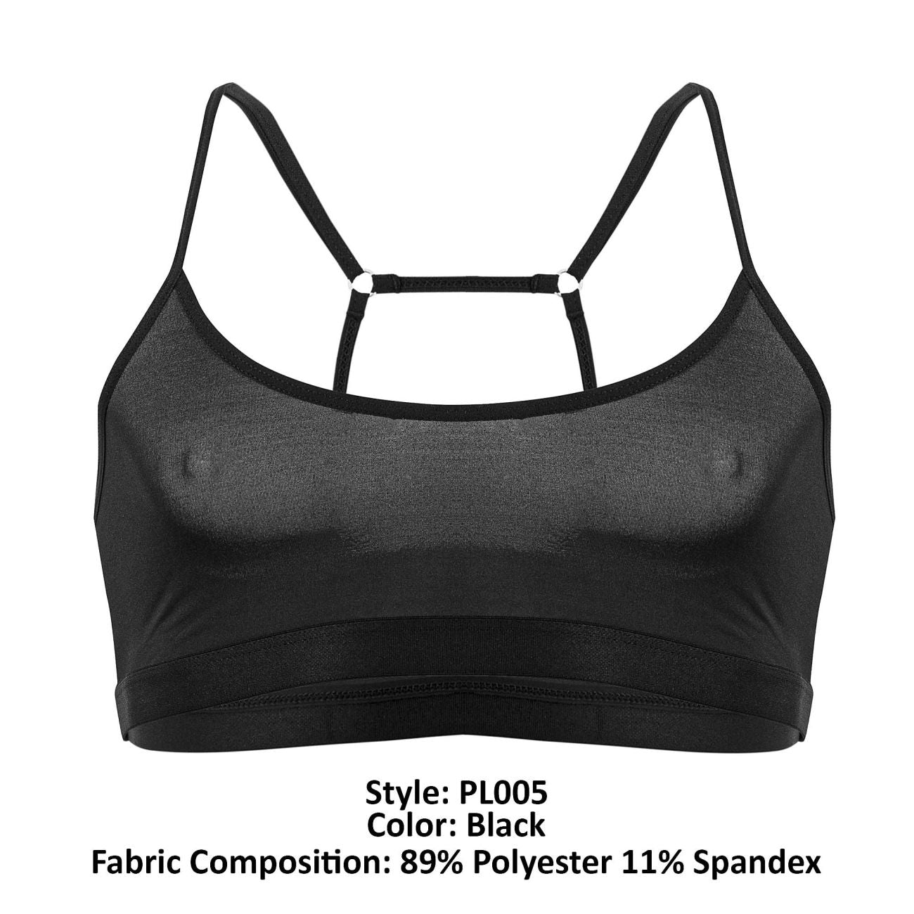 PLURAL PL005 Non-binary Underwear Bra Top Black