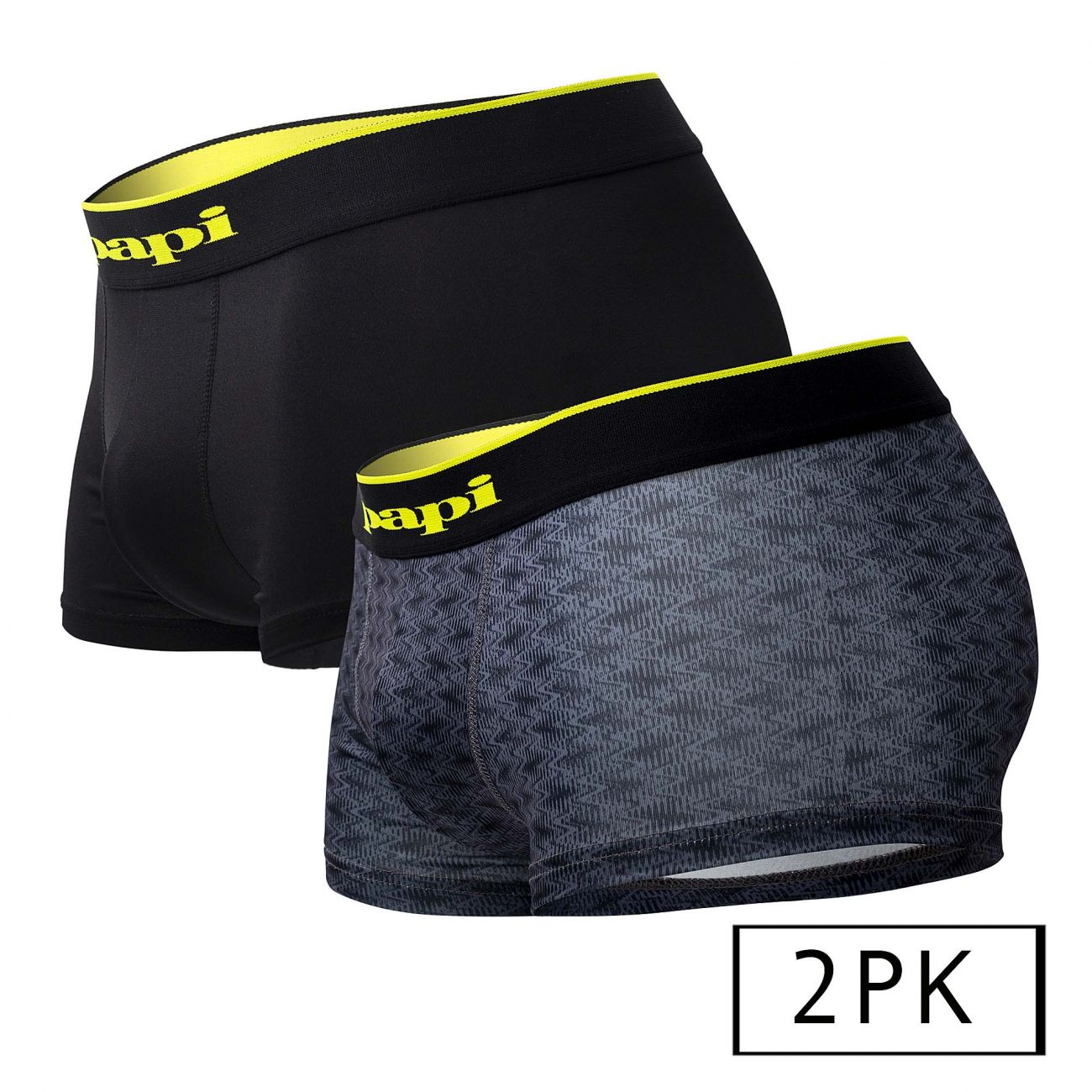 Papi UMPA048 Microflex Brazilian Trunks Charcoal-Graphic
