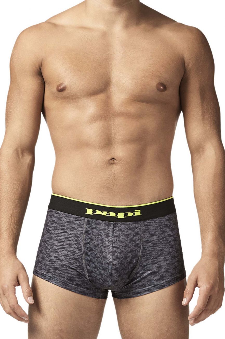 Papi UMPA048 Microflex Brazilian Trunks Charcoal-Graphic