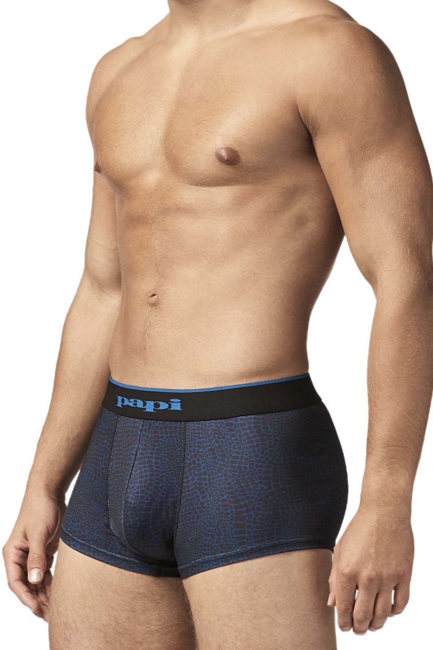 Papi UMPA048 Microflex Brazilian Trunks Teal-Leopard
