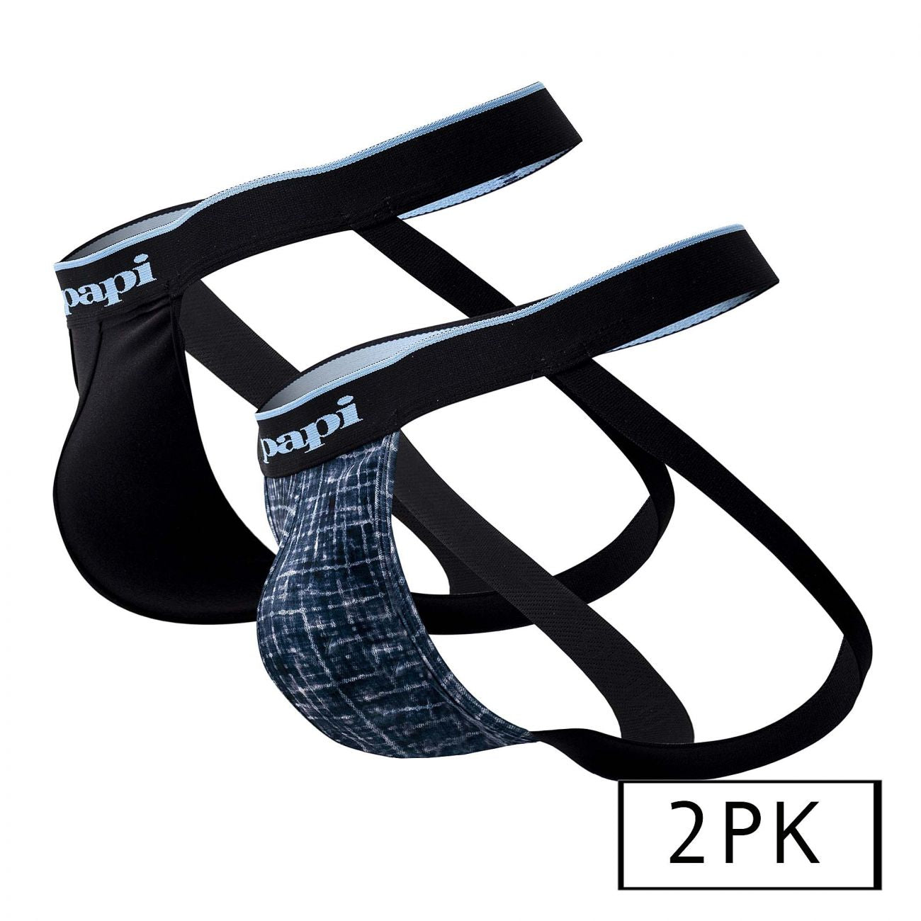 Papi UMPA049 Microflex Jockstrap Blue-Texture
