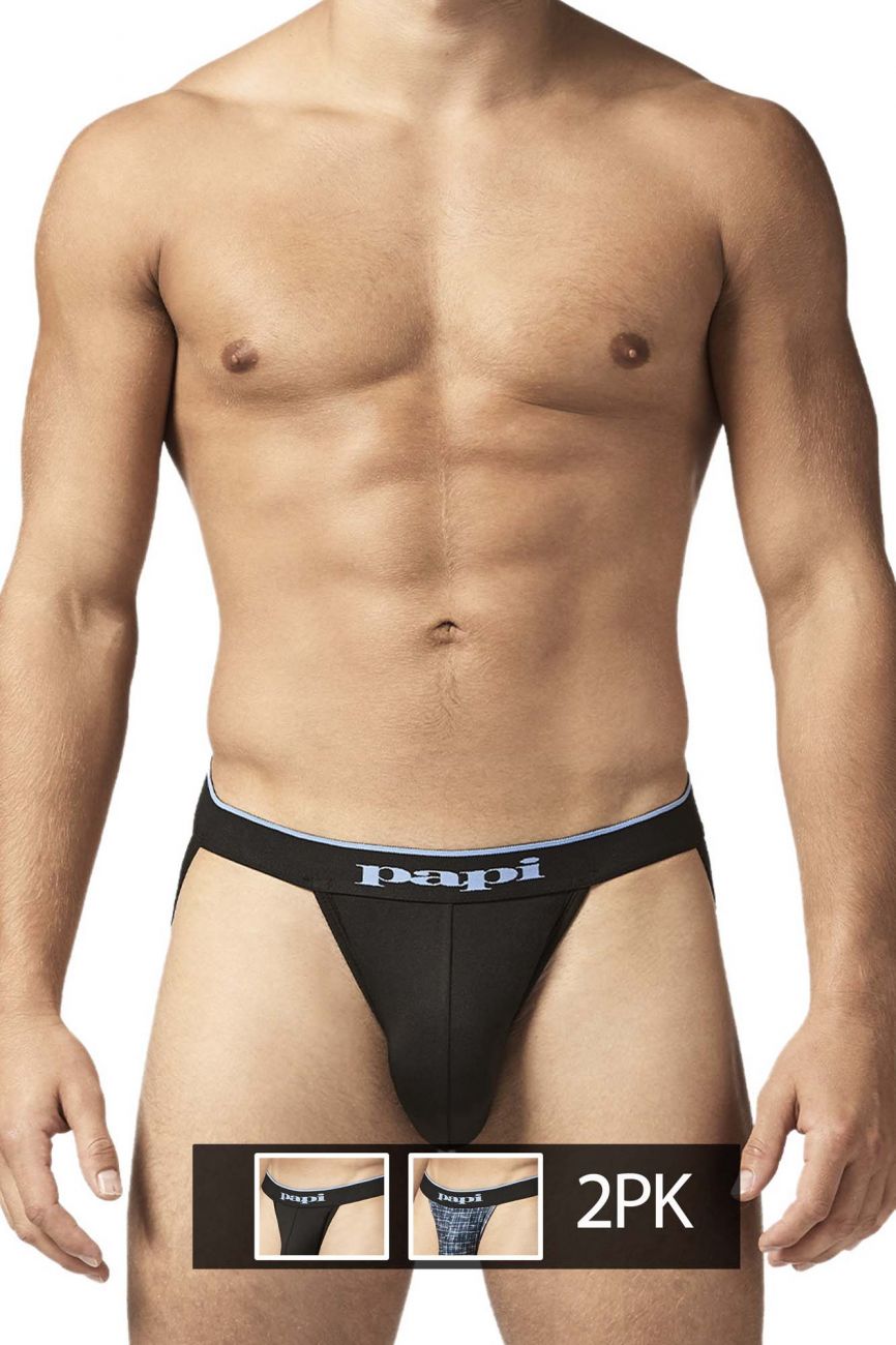 Papi UMPA049 Microflex Jockstrap Blue-Texture