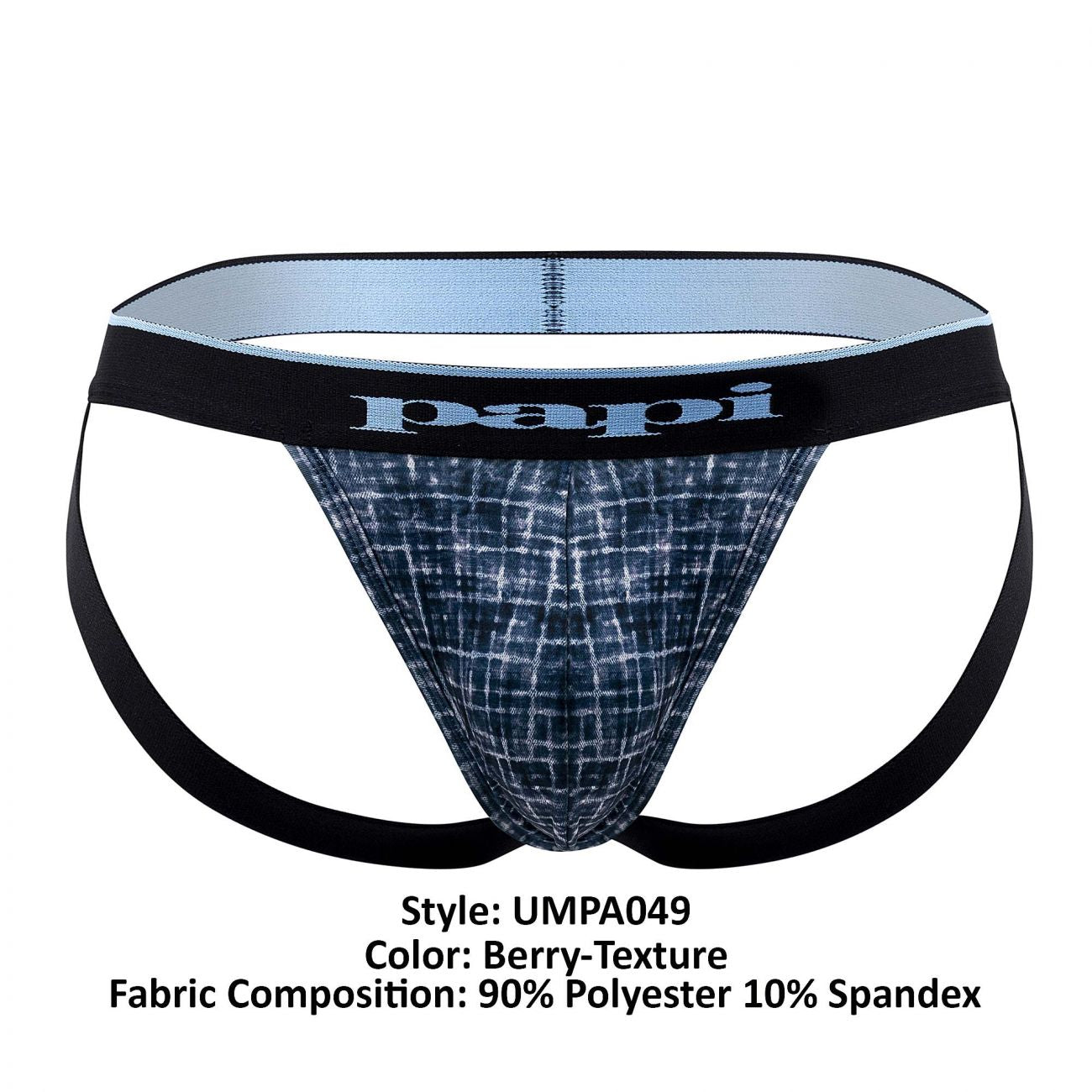 Papi UMPA049 Microflex Jockstrap Blue-Texture
