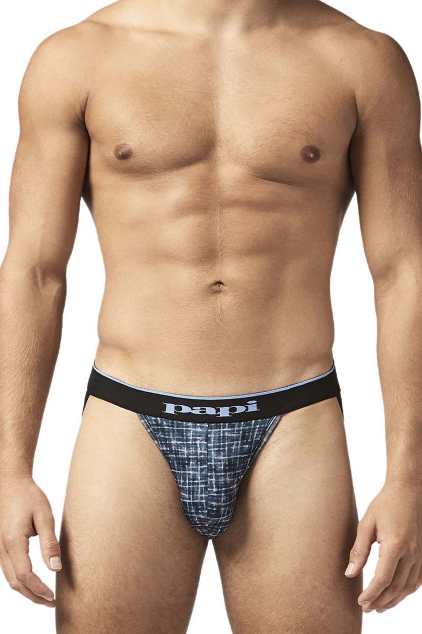 Papi UMPA049 Microflex Jockstrap Blue-Texture