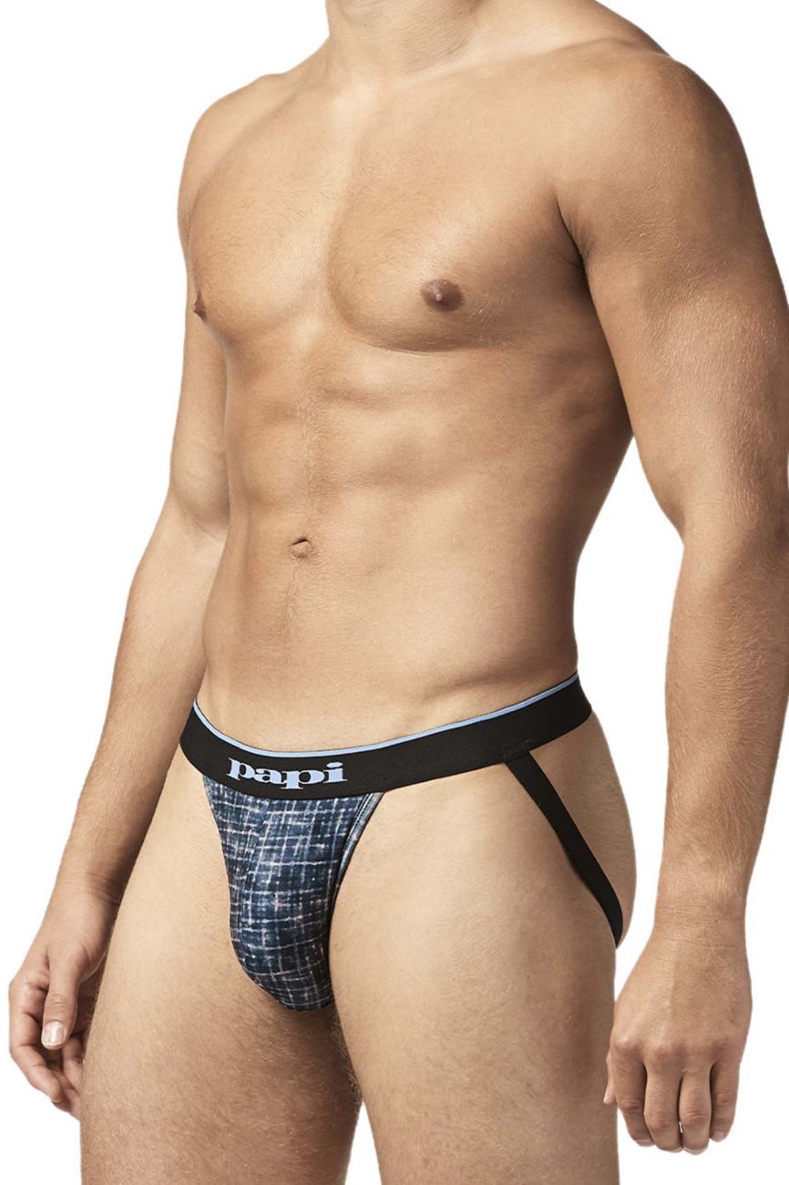 Papi UMPA049 Microflex Jockstrap Blue-Texture