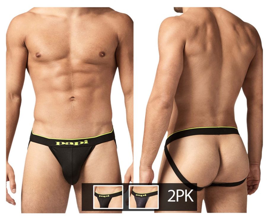 Papi UMPA049 Microflex Jockstrap Charcoal-Leopard