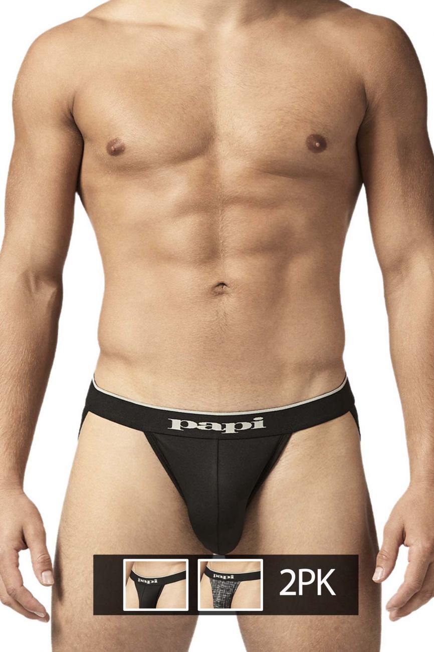 Papi UMPA049 Microflex Jockstrap Gray-Texture