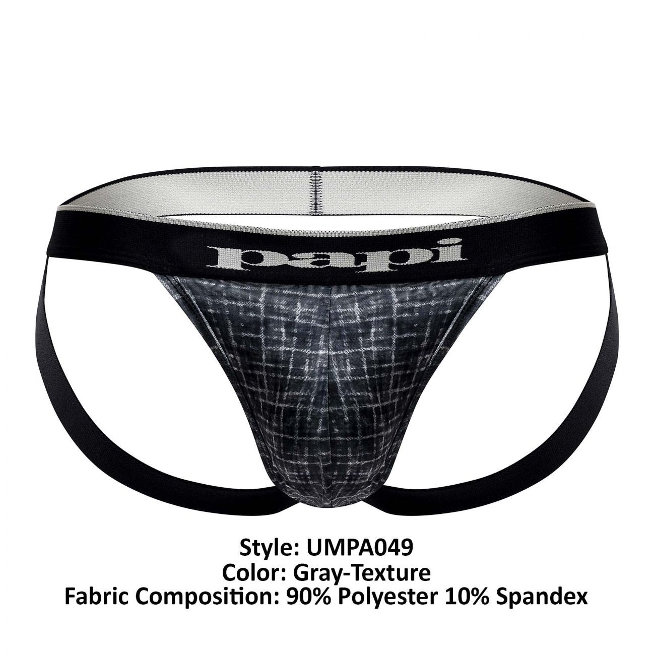 Papi UMPA049 Microflex Jockstrap Gray-Texture