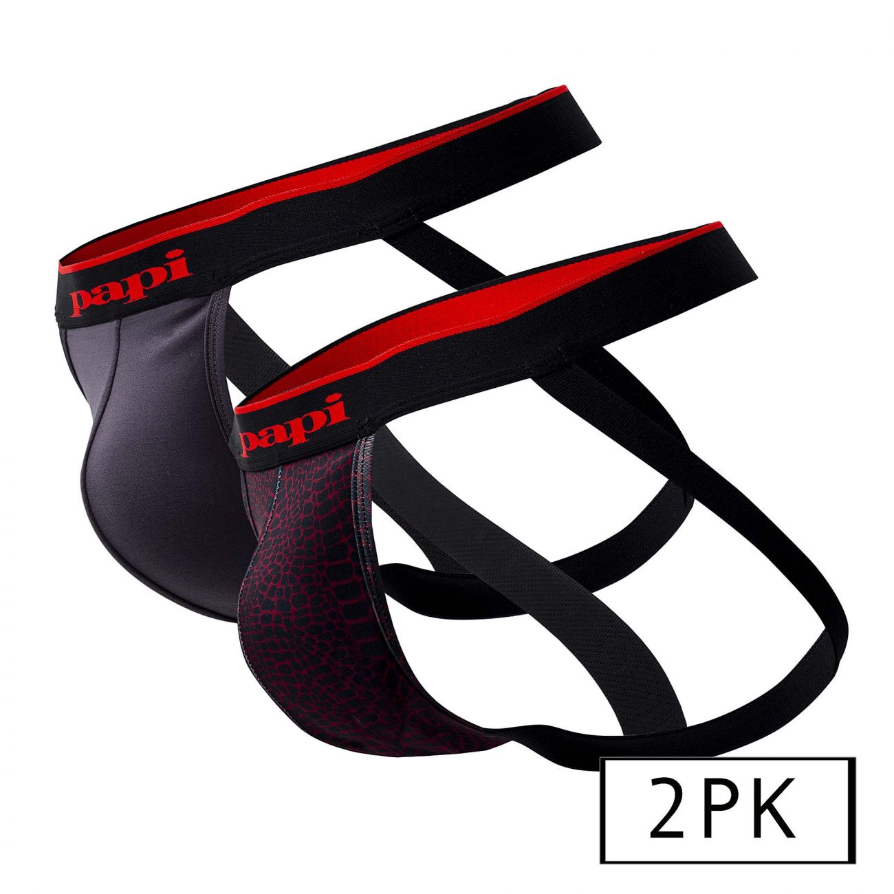 Papi UMPA049 Microflex Jockstrap Red-Leopard