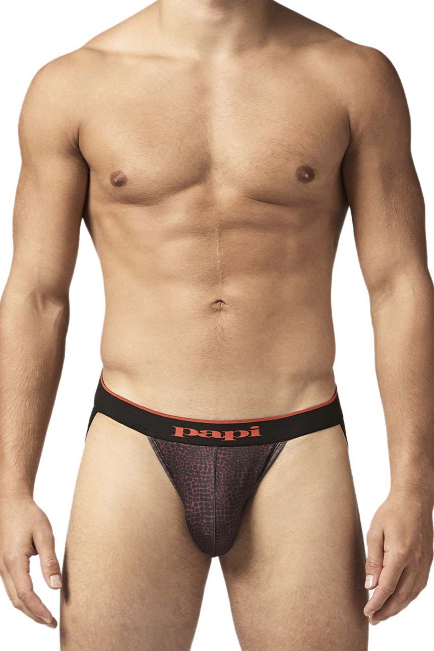 Papi UMPA049 Microflex Jockstrap Red-Leopard
