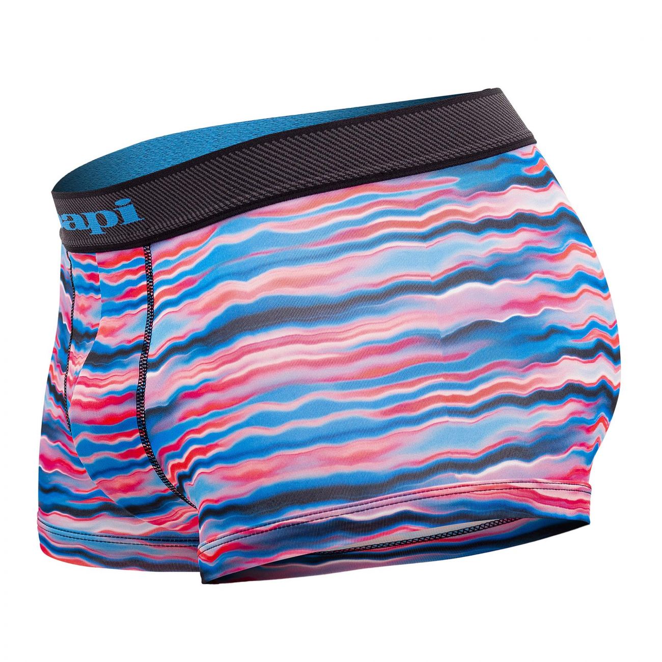 Papi UMPA076 2PK Microflex Brazilian Trunks Waves-Black