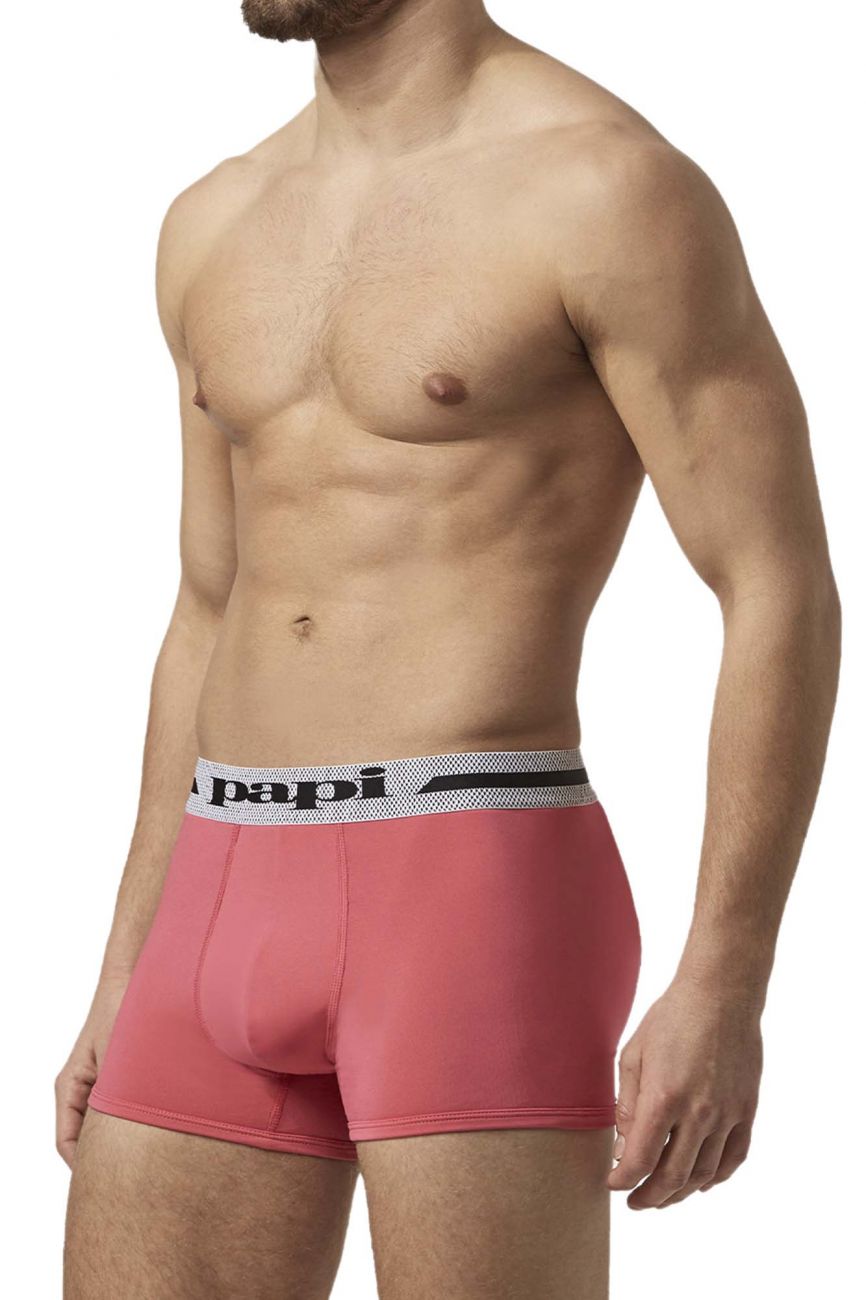Papi UMPA080 2PK Microflex Brazilian Trunks Pink-Black