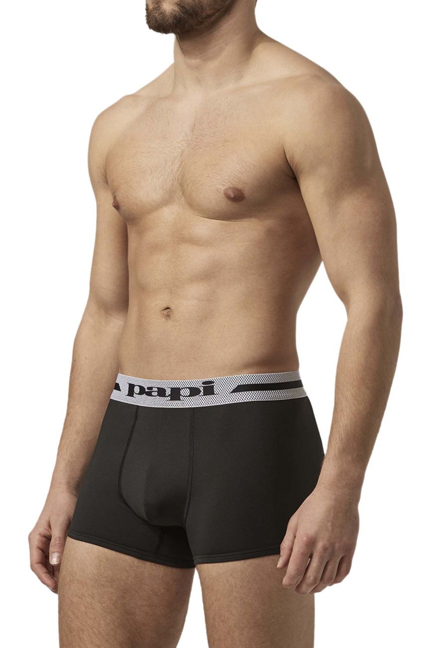 Papi UMPA080 2PK Microflex Brazilian Trunks Pink-Black