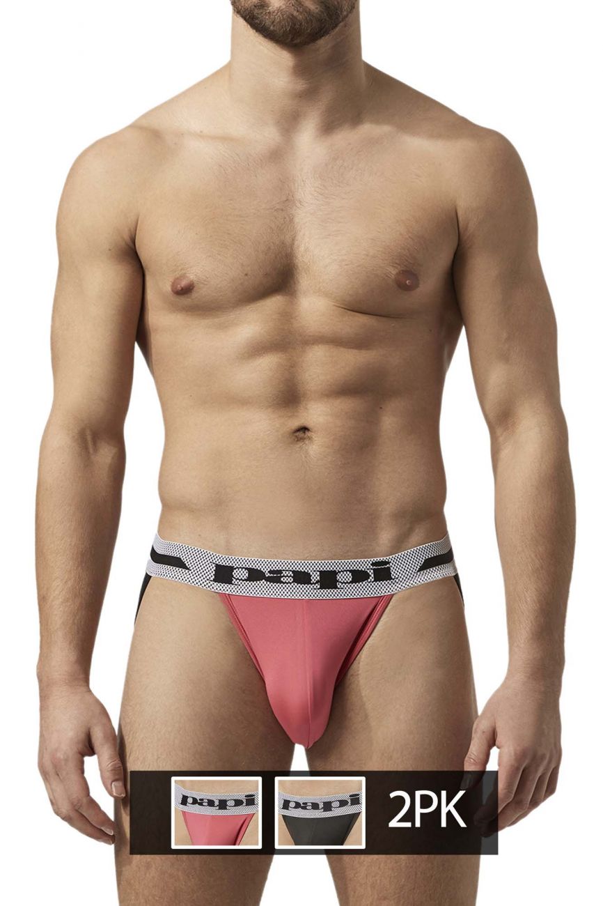 Papi UMPA081 2PK Microflex Jockstrap Pink-Black