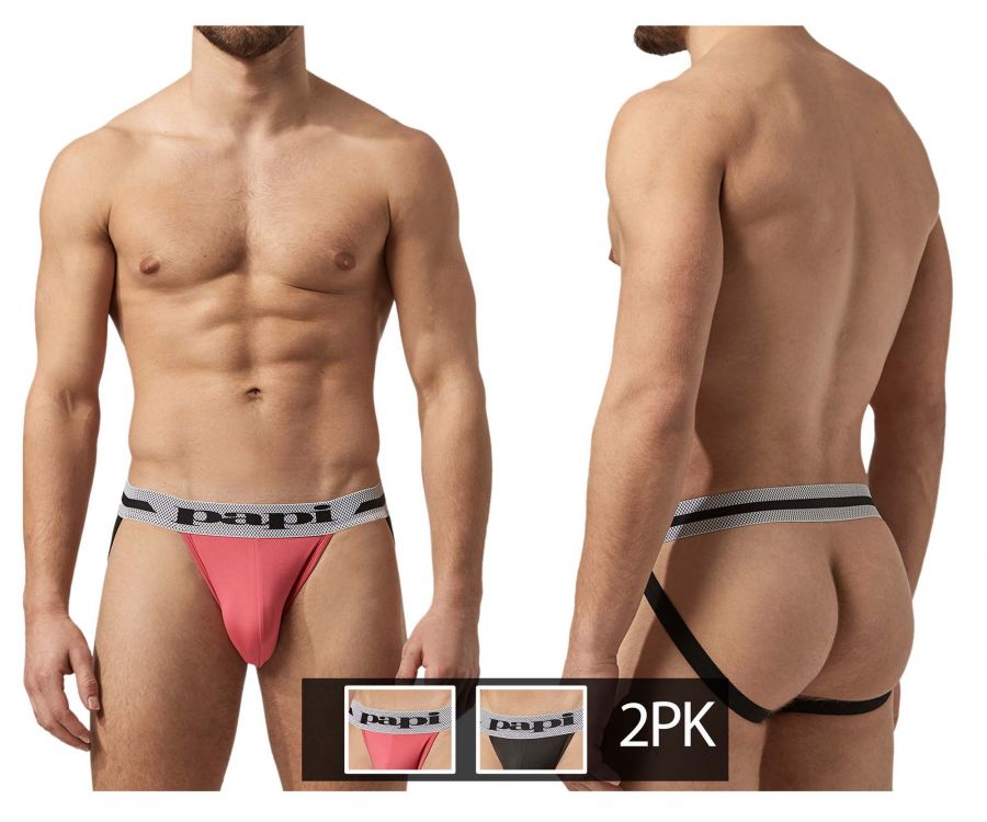 Papi UMPA081 2PK Microflex Jockstrap Pink-Black