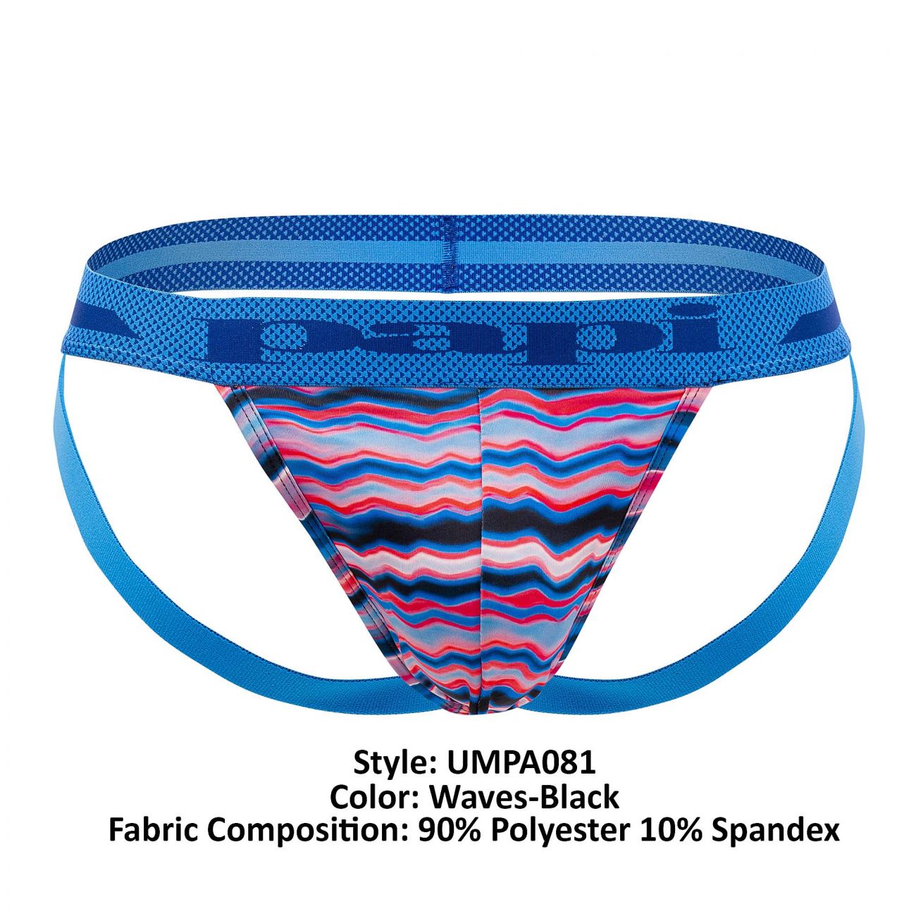 Papi UMPA081 2PK Microflex Jockstrap Waves-Black