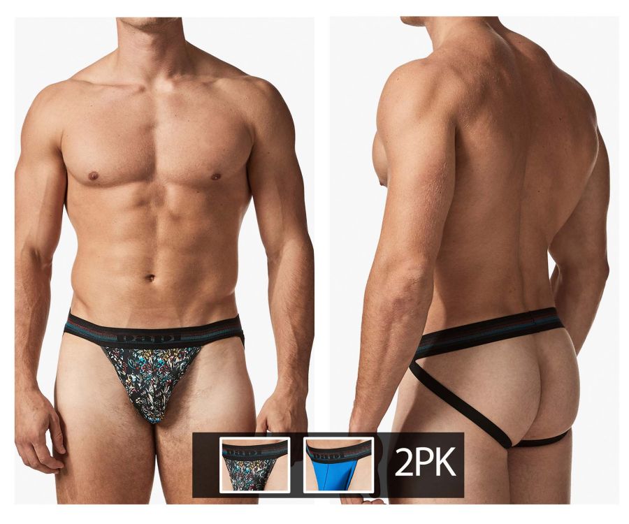 Papi UMPA108 2PK Microflex Performance Jockstrap Black-Blue