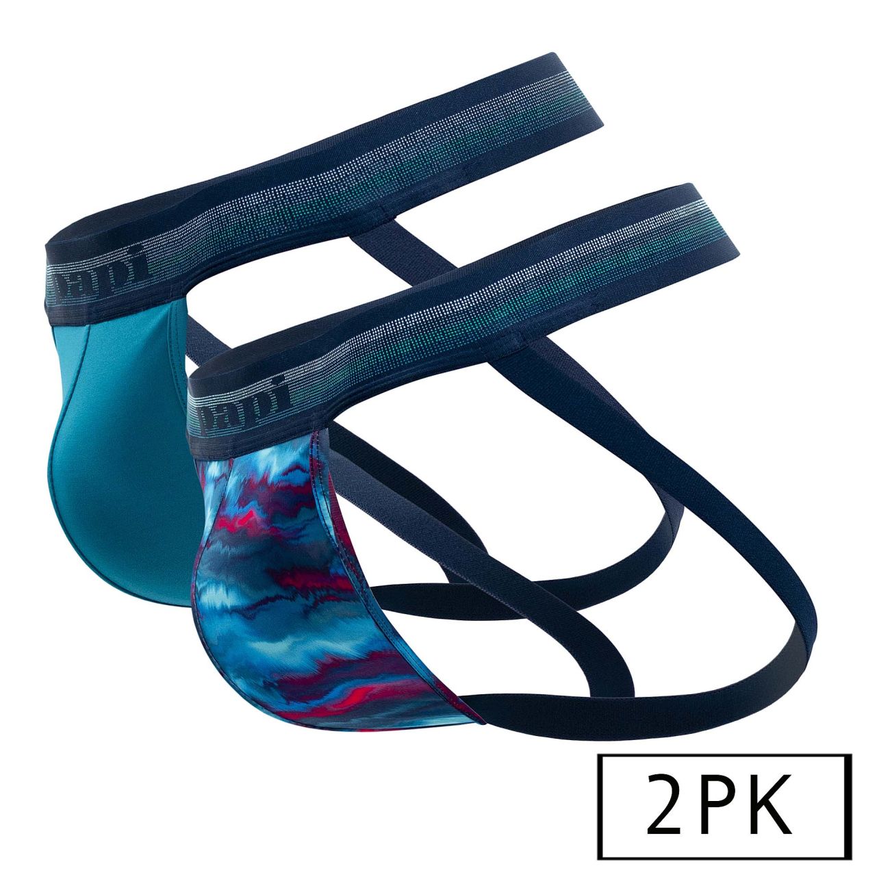Papi UMPA108 2PK Microflex Performance Jockstrap Blue-Printed