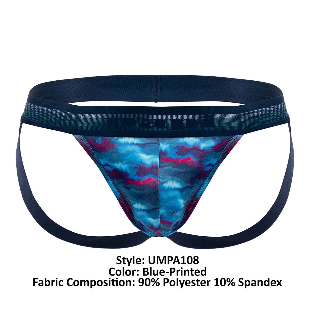 Papi UMPA108 2PK Microflex Performance Jockstrap Blue-Printed