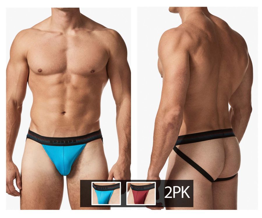 Papi UMPA108 2PK Microflex Performance Jockstrap Blue-Red