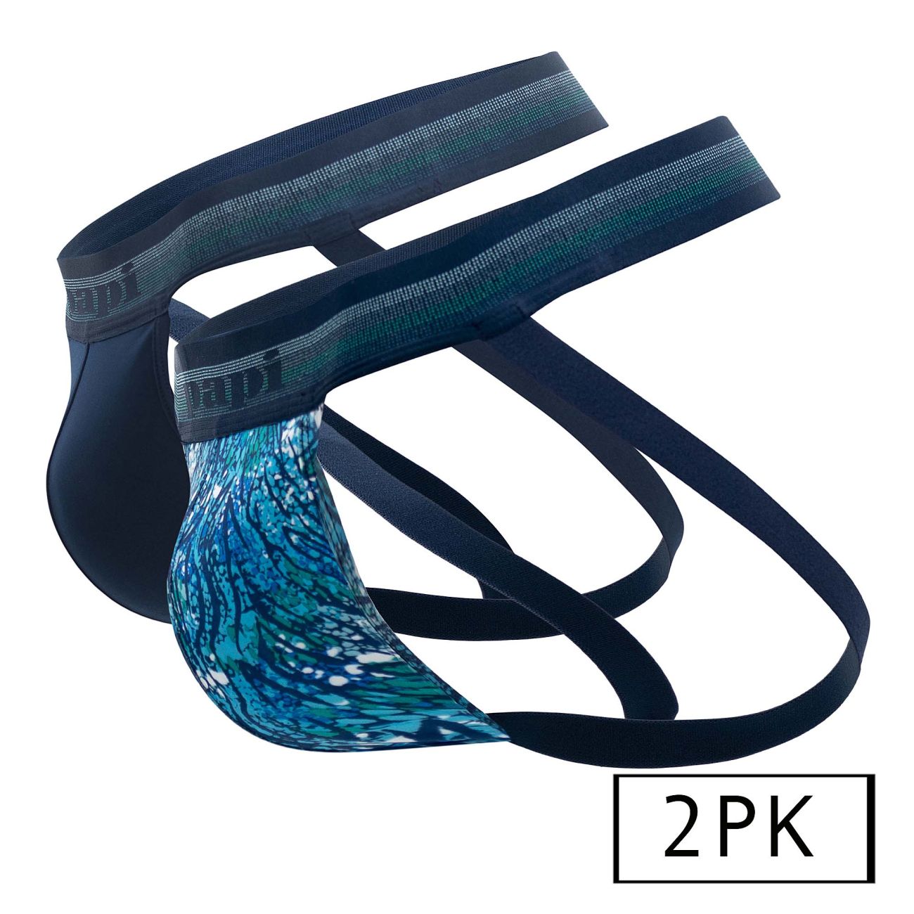 Papi UMPA108 2PK Microflex Performance Jockstrap Teal-Blue