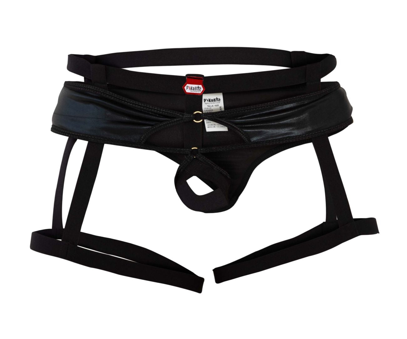 JCSTK - Pikante 0986 Victoria Garter Thongs Black