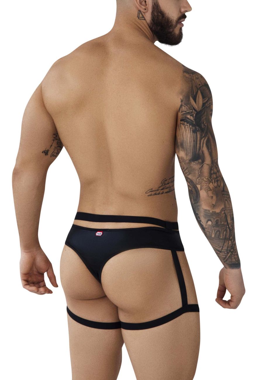 JCSTK - Pikante 0986 Victoria Garter Thongs Black