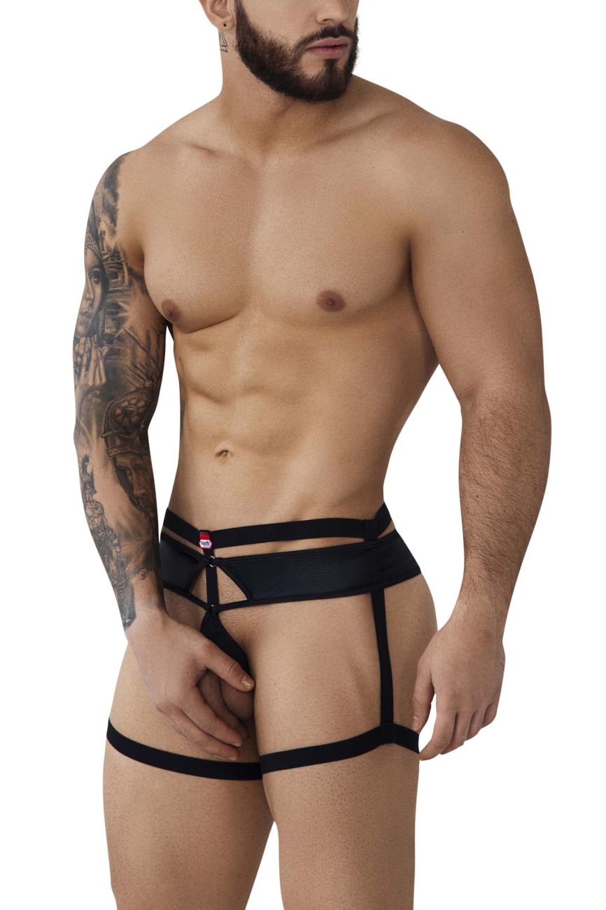 JCSTK - Pikante 0986 Victoria Garter Thongs Black