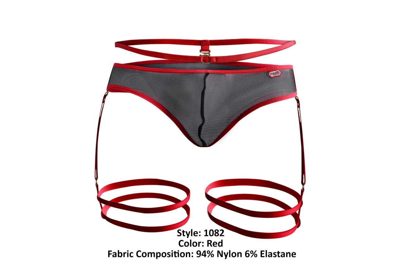 JCSTK - Pikante 1082 Lujueria Garter Thongs Red