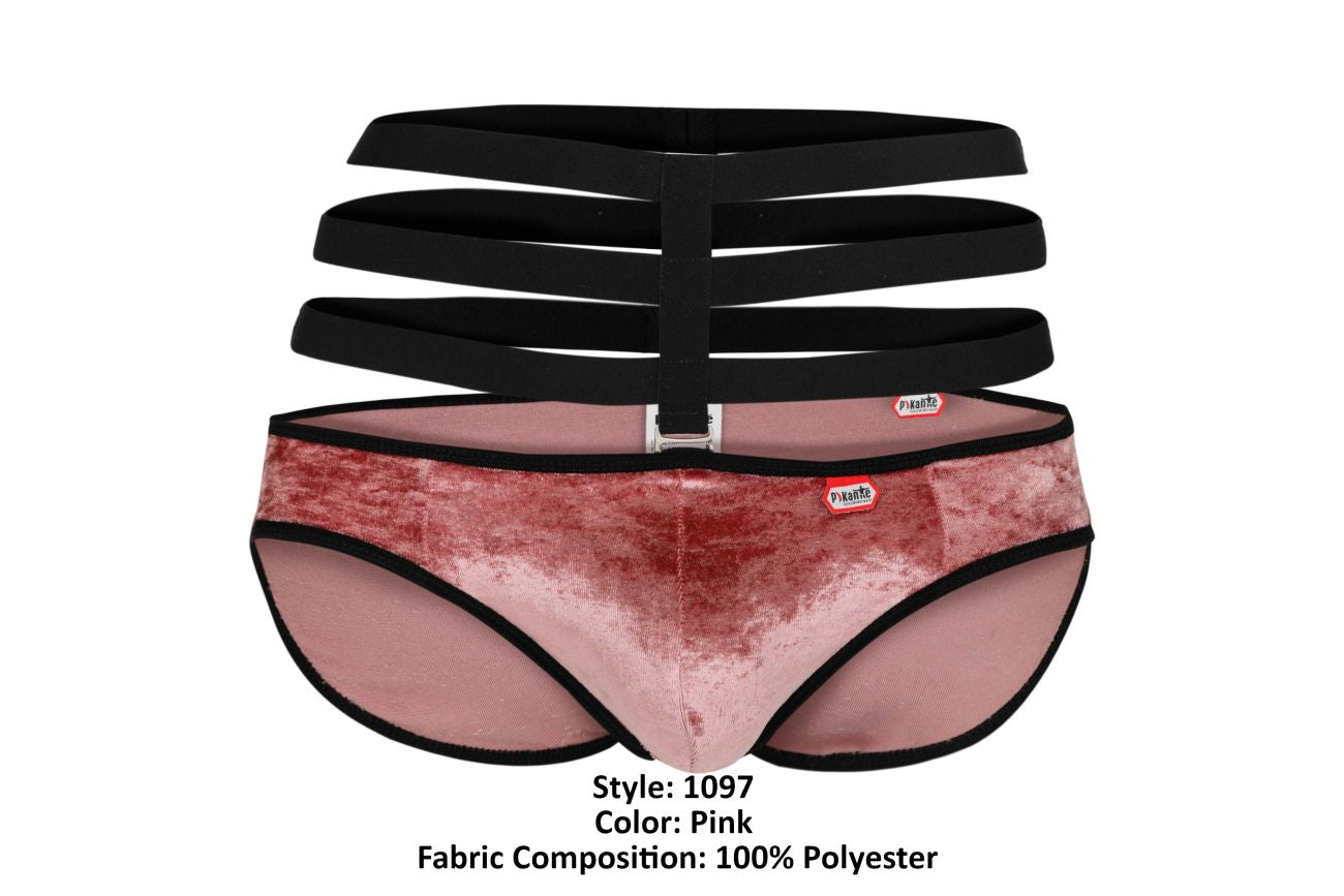 Pikante 1097 Clandestine Velvet Briefs Pink