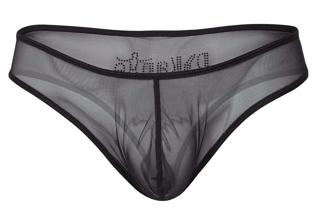 Pikante 1388 Sheer Sense Thongs Black