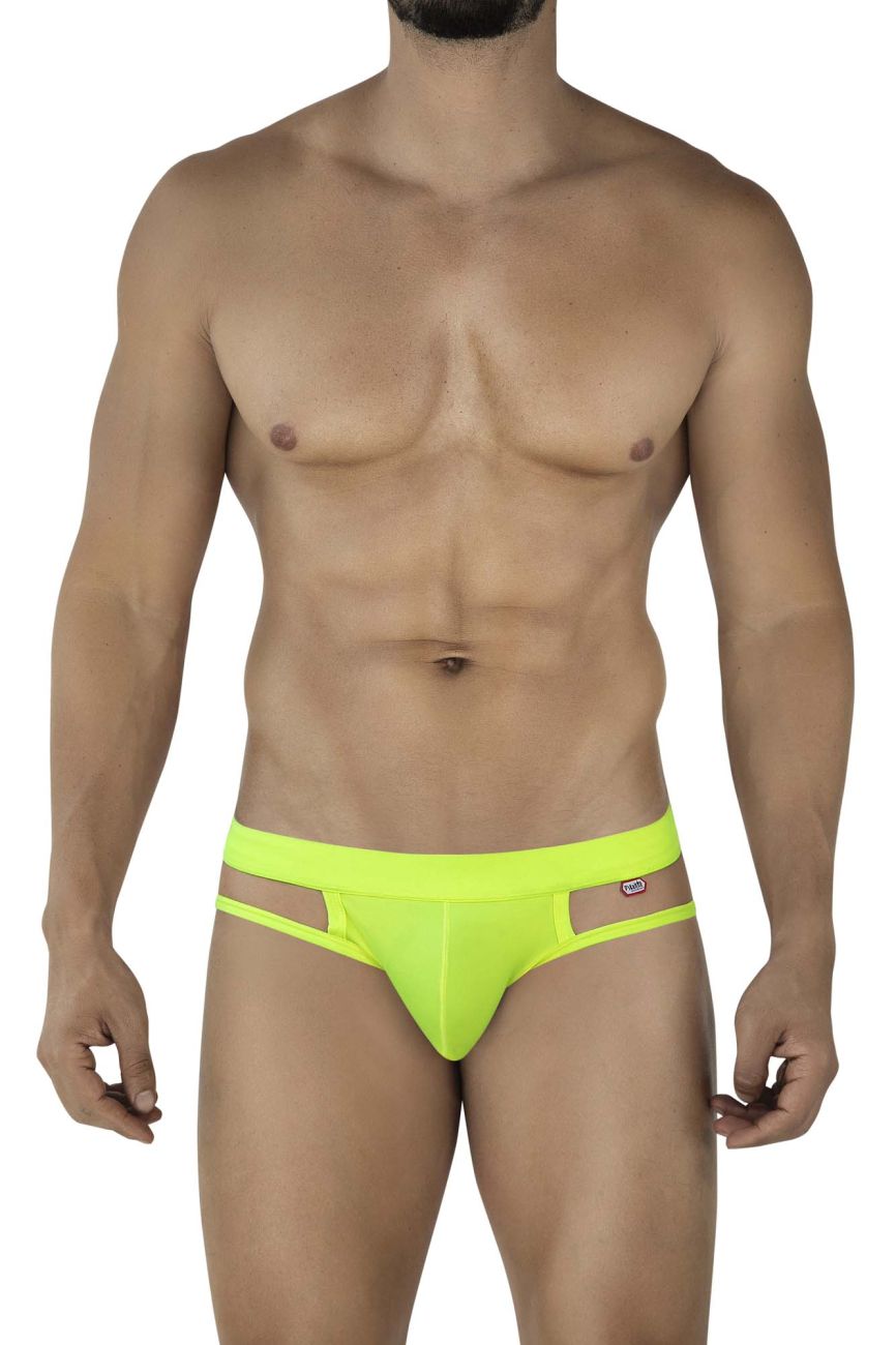 Pikante 2114 Lenox Mens Modern Minimalist Briefs Neon Green
