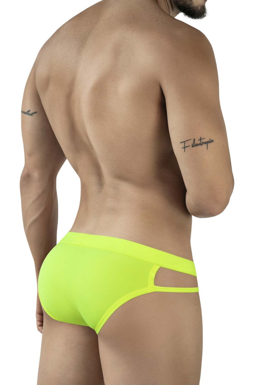 Pikante 2114 Lenox Mens Modern Minimalist Briefs Neon Green