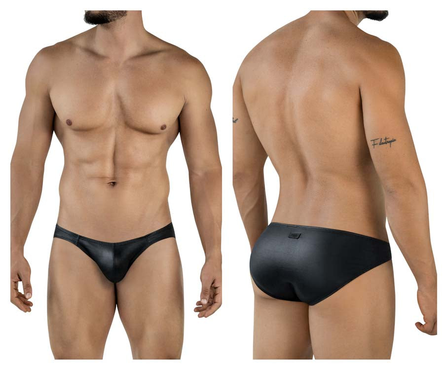 Pikante 2117 Candy Mens Bold Wet-look Briefs Black