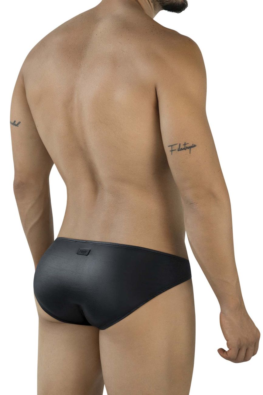 Pikante 2117 Candy Mens Bold Wet-look Briefs Black