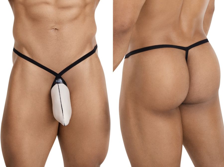 Pikante PIK 26085 Mens Daring Teardop Design G-String Beige